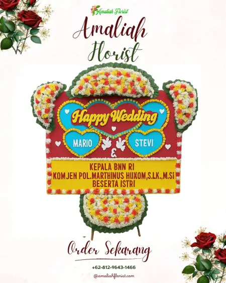 Papan Bunga Pernikahan Karanglo Lor